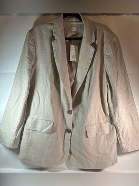 Women’s Light Beige Tailored Blazer Jacket